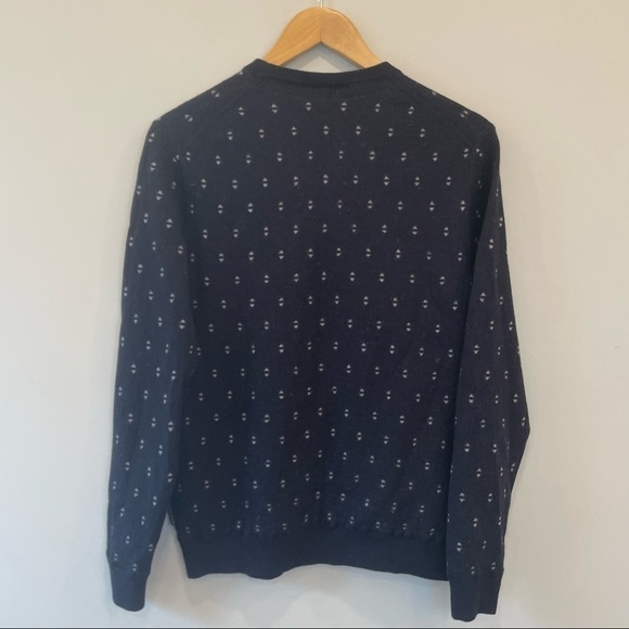 TED Baker Patterned Navy Sweater - Picture 3 of 6